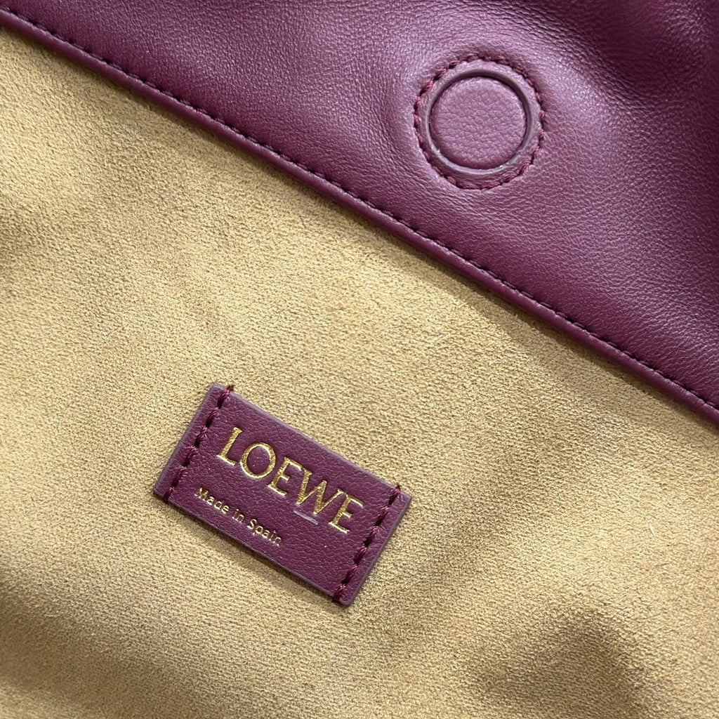 Loewe Flamenco Purse 30 Burgundy Lambskin Ghw
