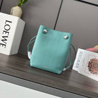 Loewe Small Pebble Hobo Light Blue Smooth Calfskin