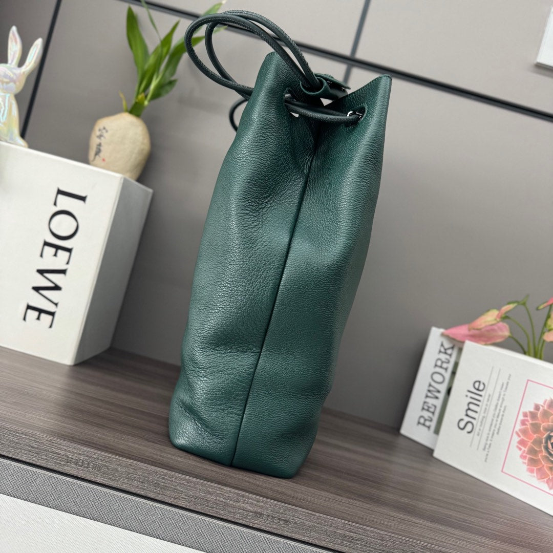 Loewe Pebble Hobo Dark Teal Green Smooth Calfskin