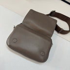 Loewe 2025 Small Pebble Messenger Bag Brown Grained Calfskin 274597