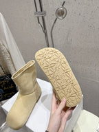 Loewe Lago Boots Butter Milk Suede 435624