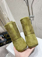 Loewe Lago Boots Light Green Suede 435625