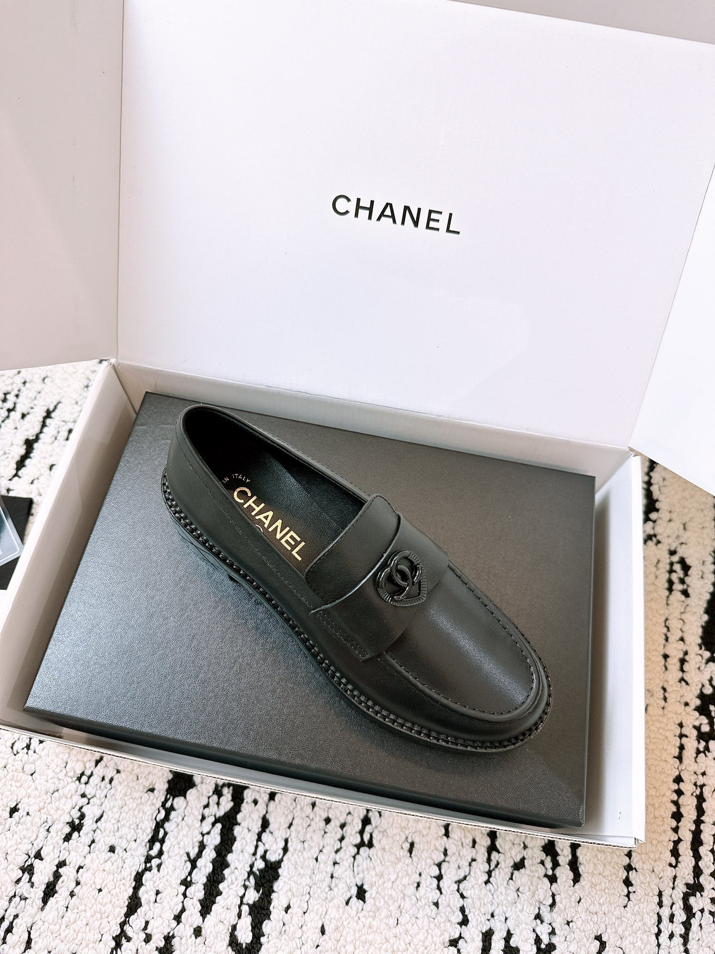CC Moccasins 45mm In Black Lambskin 144631