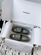 CC Moccasins 25mm In Grey Glossy Lambskin 144641