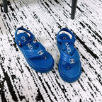 CC Sandals In Blue Lambskin 144532