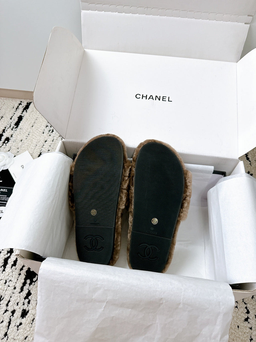CC 25s Slippers 50mm Brown Wool 433604