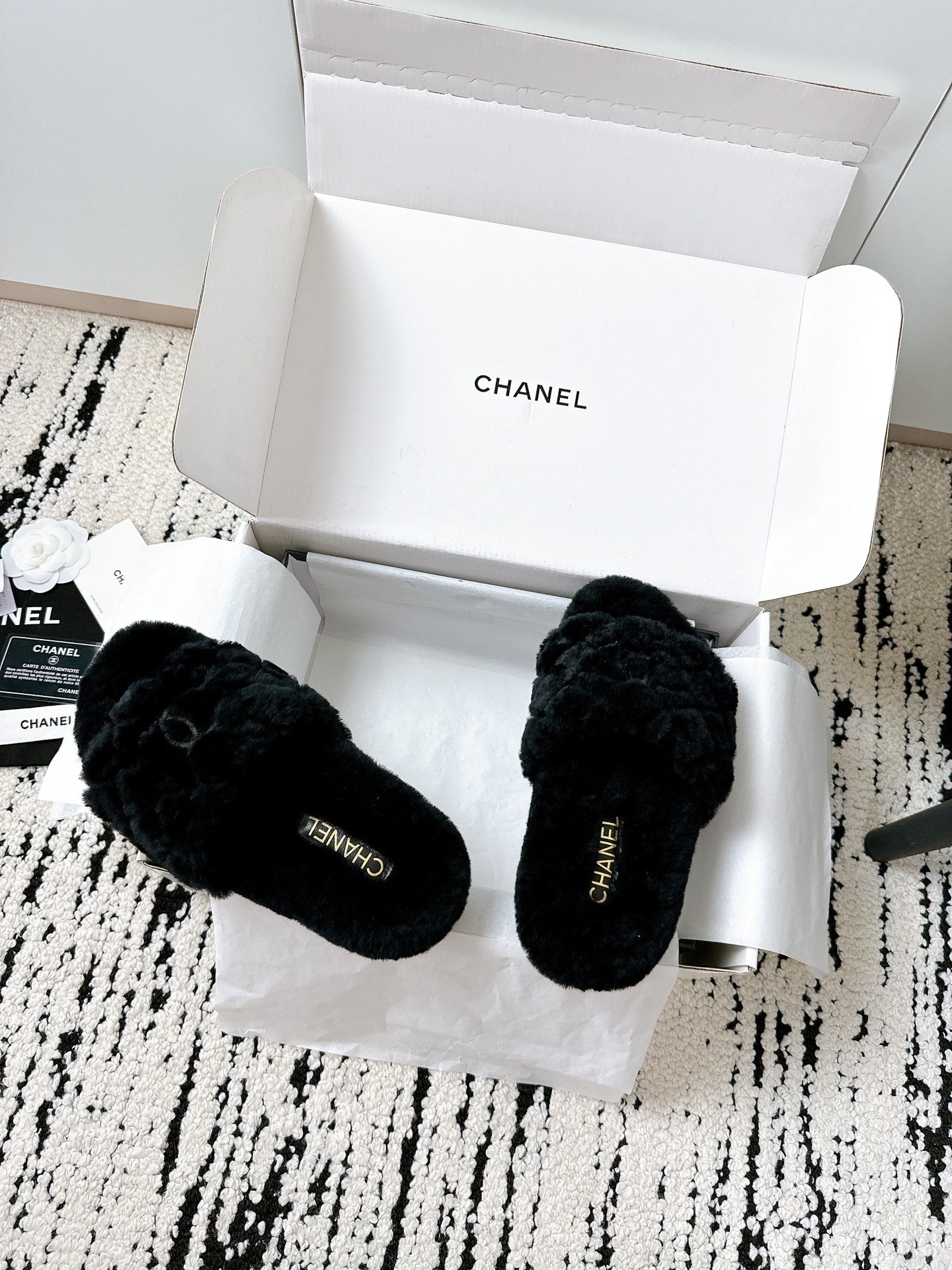 CC 25s Slippers 50mm Black Wool 433606