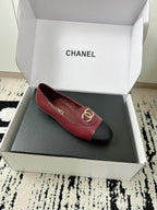 CC SS 2026 Pre Moccasin Black Burgundy Calfskin 628307