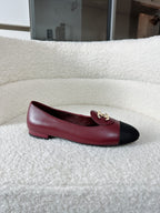 CC SS 2026 Pre Moccasin Black Burgundy Calfskin 628307