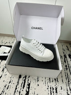 CC Platform Sneakers White Rubber Leather 696670