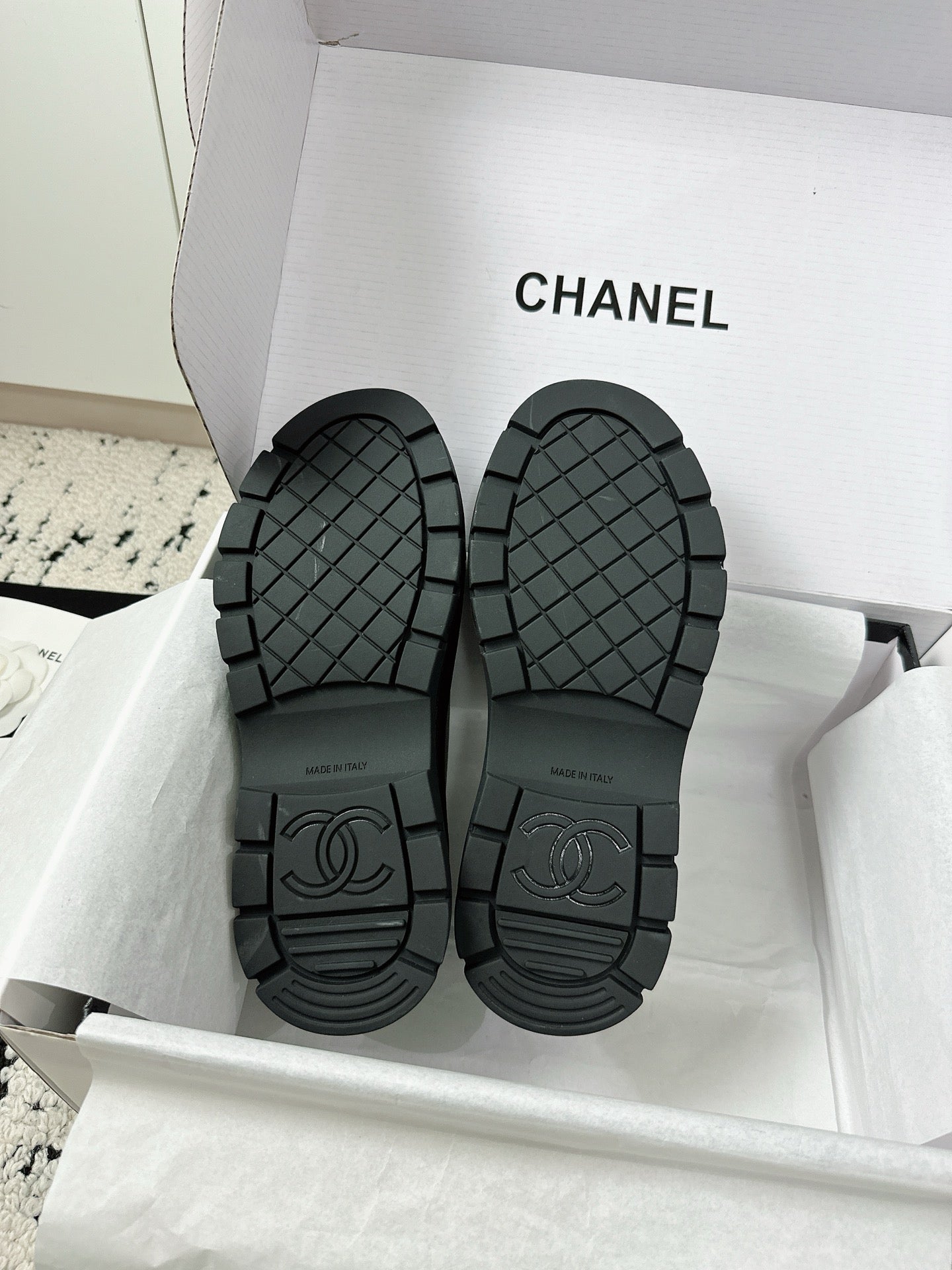 CC Platform Sneakers Black Rubber Cotton 696673