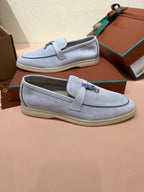 lp summer charm walk loafer aqua blue suede