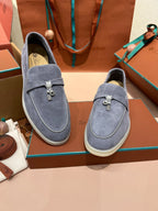 lp summer charm walk loafer rock grey beige suede