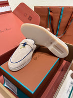 lp summer charm walk loafer  grey blue suede