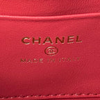 CC VANITY CASE 19 BLACK LAMBSKIN GOLD HARDWARE