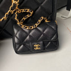 24a shopping bag 30cm black caviar gold hardware