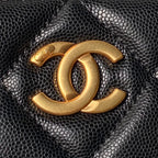 24a shopping bag 30cm black caviar gold hardware