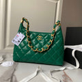 24a hobo bag 38cm green calfskin gold hardware
