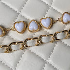 24p clutch with chain 19cm white lambskin