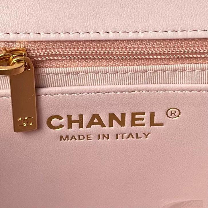 24a classic flap bag 26cm pink lambskin gold hardware
