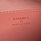 CC 25C Clutch With Strap 21cm Light Pink Calfskin