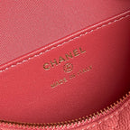 CC 25C Hobo Bag 21.5cm Top Handle Dark Pink Grained Calfskin