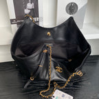 Chanel 2025 Maxi Hobo Bag 47cm Black Soft Calfskin 322113