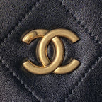 Chanel 2025 Hobo Bag 35cm Black Calfskin 318242