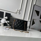 Chanel 2026 Small Shopping Tote Bag Black 24.5cm Black Lambskin 348256