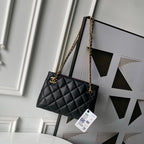 Chanel 2026 Small Shopping Tote Bag Black 24.5cm Black Lambskin 348256