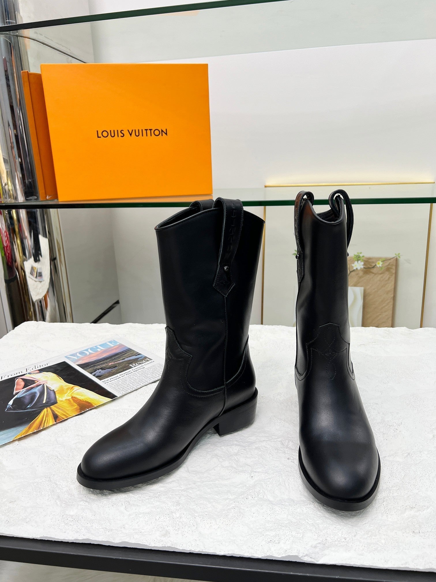 LV Rider Boot Black Cowhide