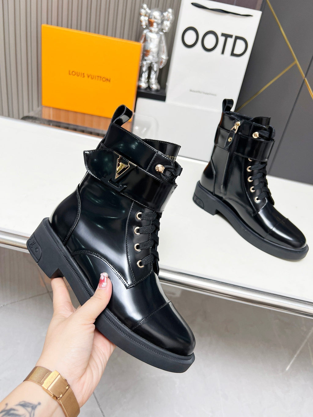 LV Citizen Boots Glossy Black Cowhide