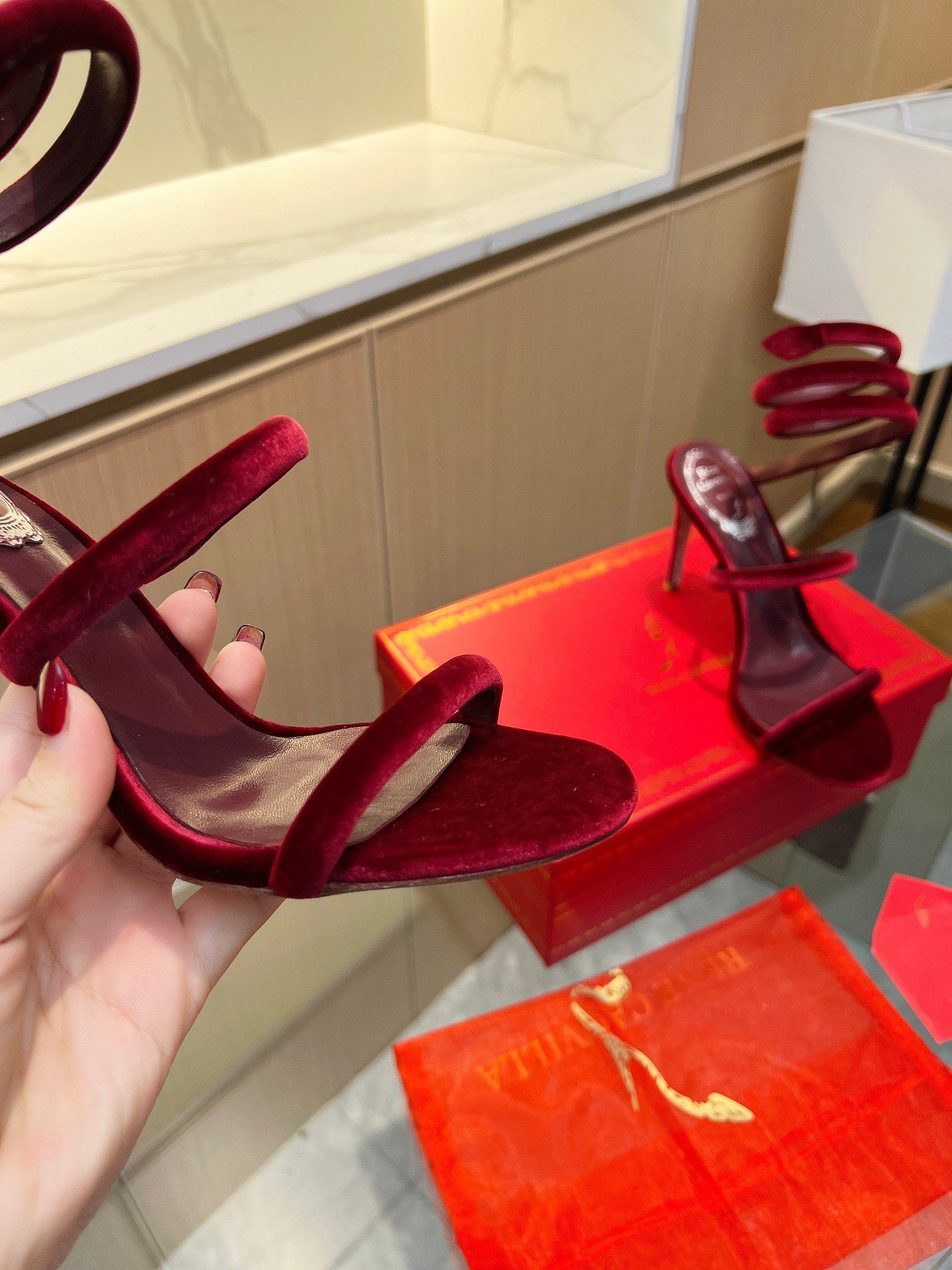 RC Sandals Red 0rigin@l Velvet Sheepskin 341989