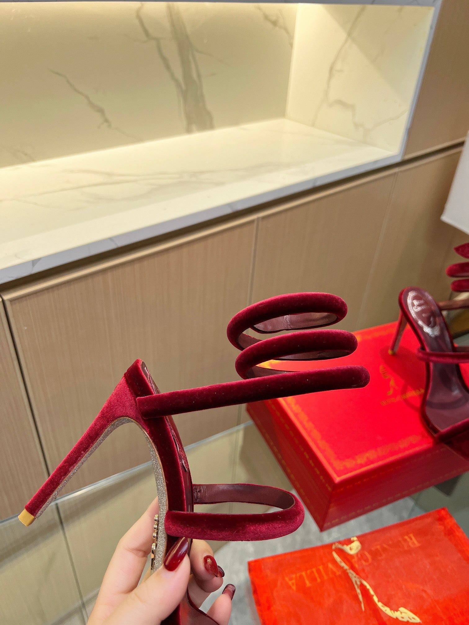 RC Sandals Red 0rigin@l Velvet Sheepskin 341989