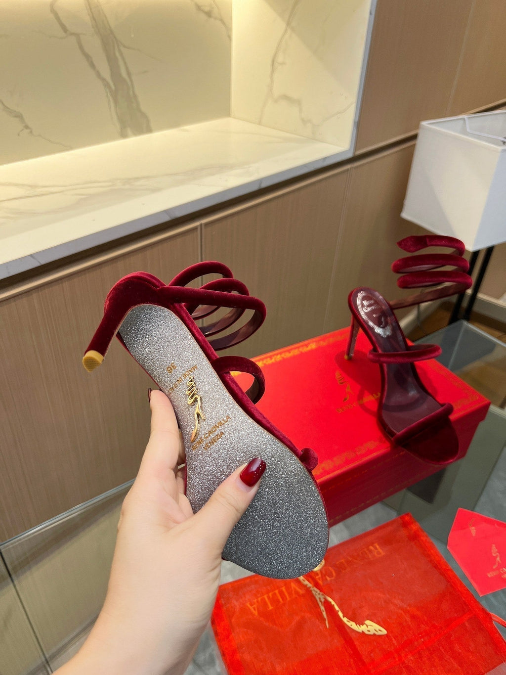 RC Sandals Red 0rigin@l Velvet Sheepskin 341989