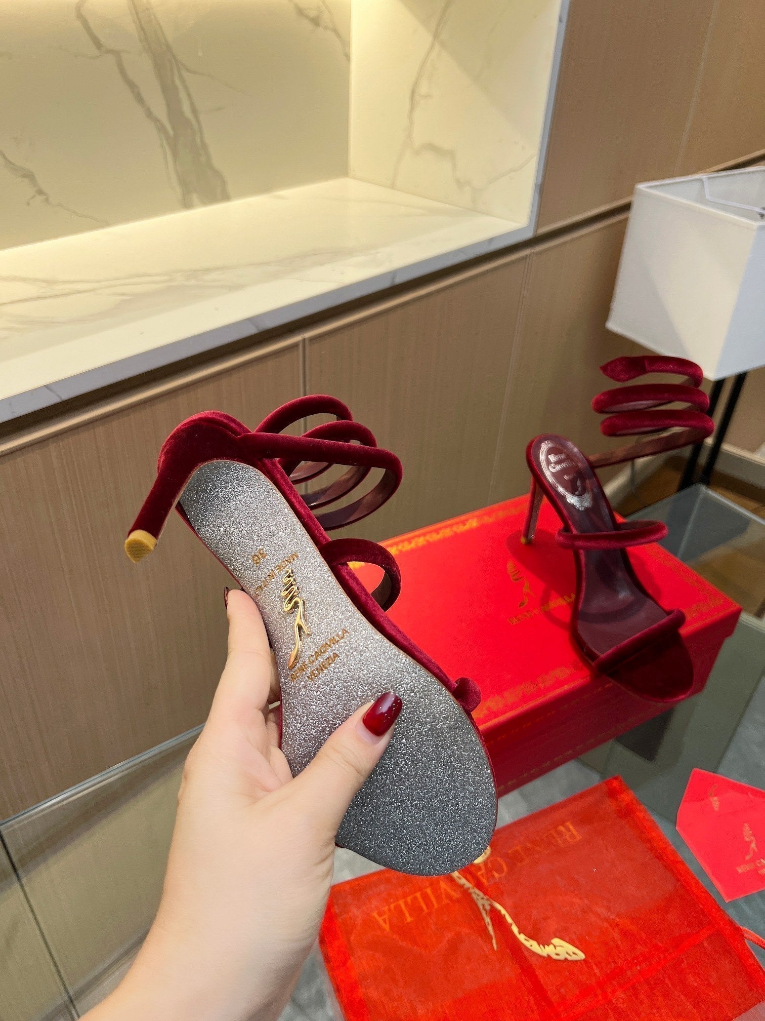 RC Sandals Red 0rigin@l Velvet Sheepskin 341989