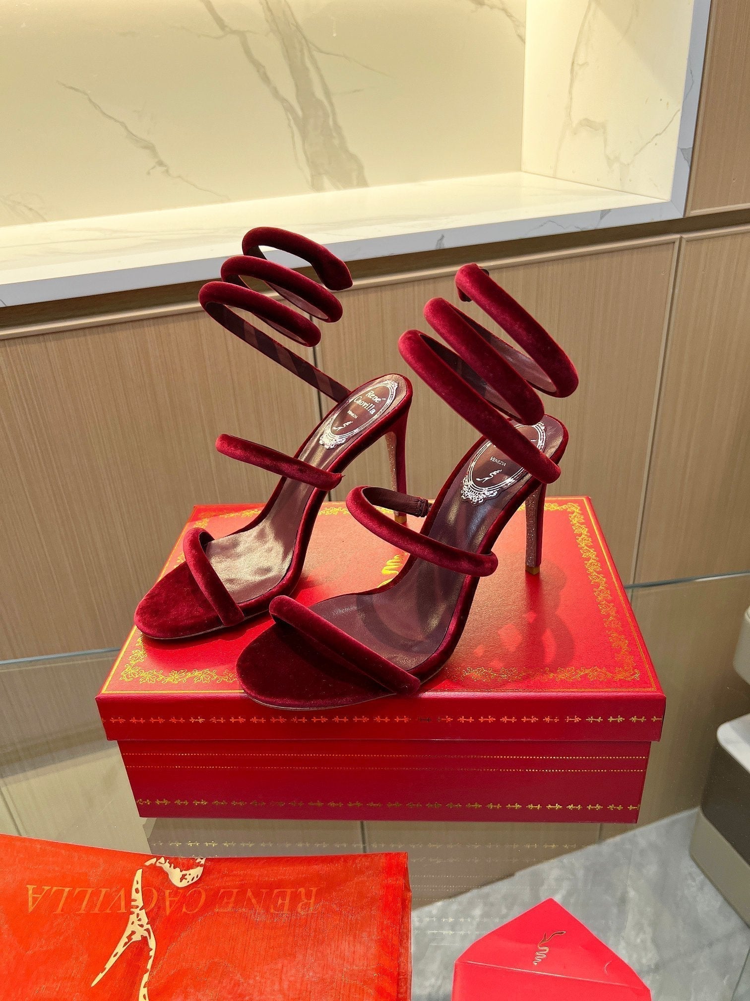 RC Sandals Red 0rigin@l Velvet Sheepskin 341989