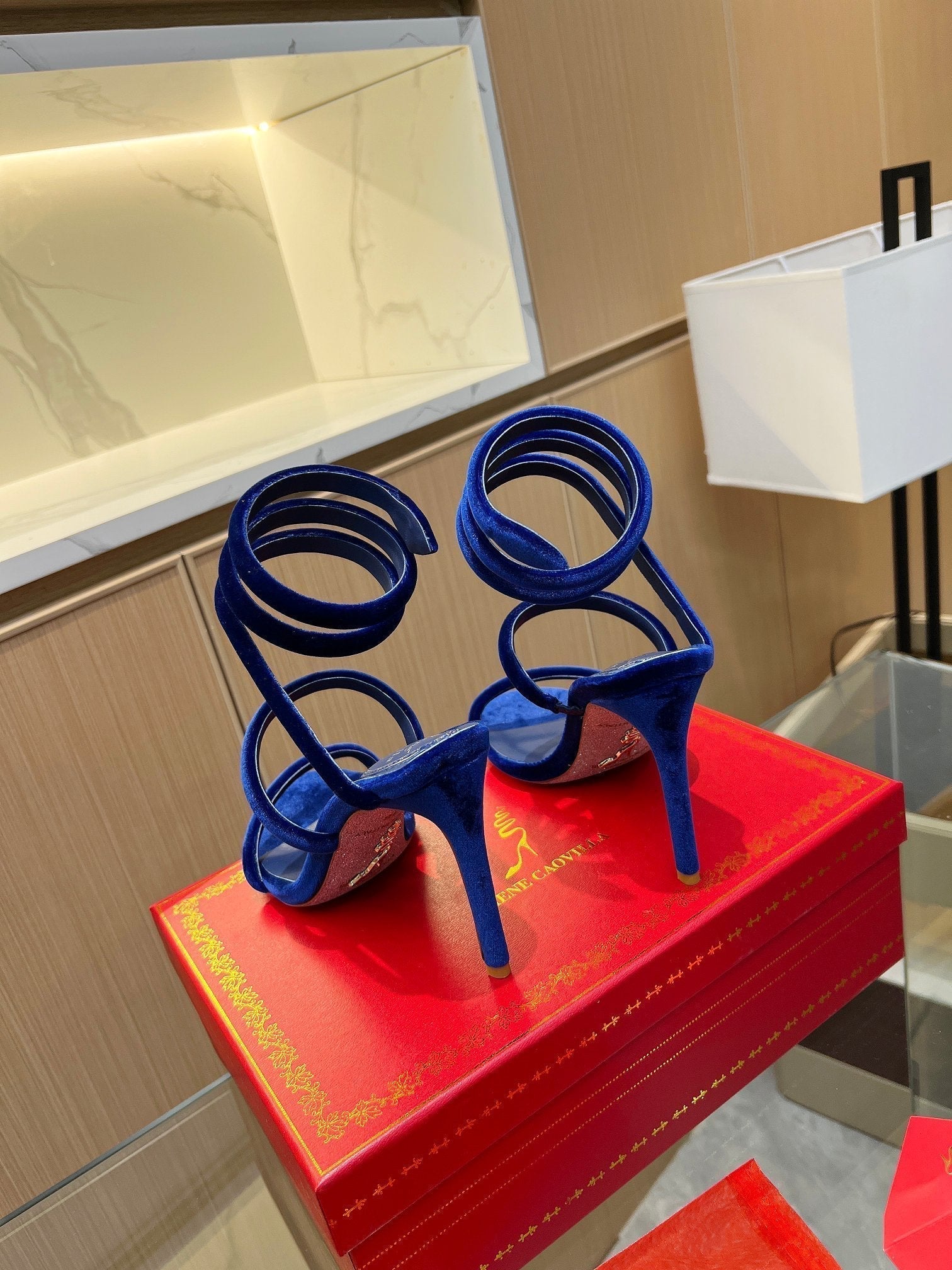RC Sandals Navy Blue 0rigin@l Velvet Sheepskin 341990
