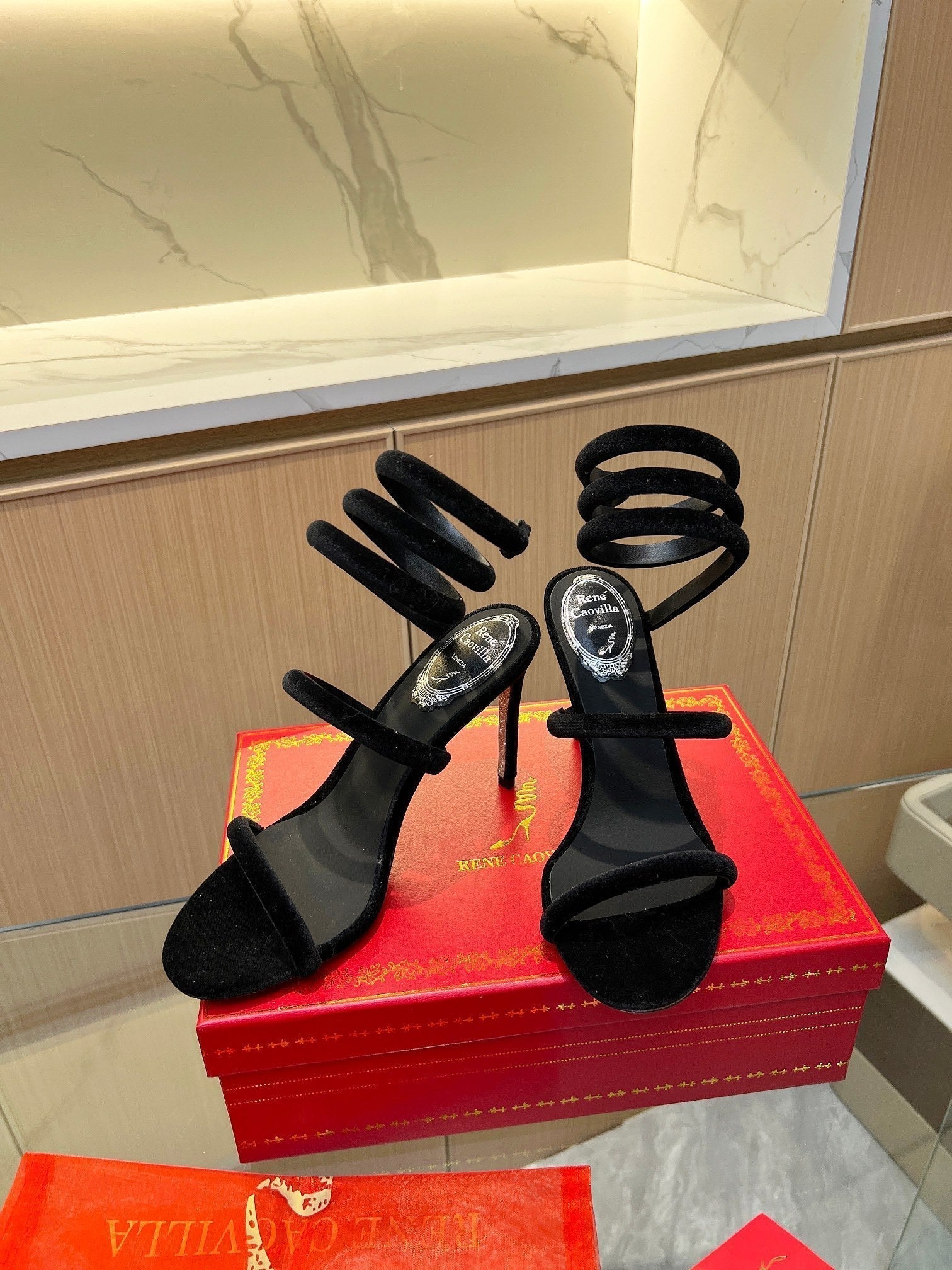 RC Sandals Black 0rigin@l Velvet Sheepskin 341992
