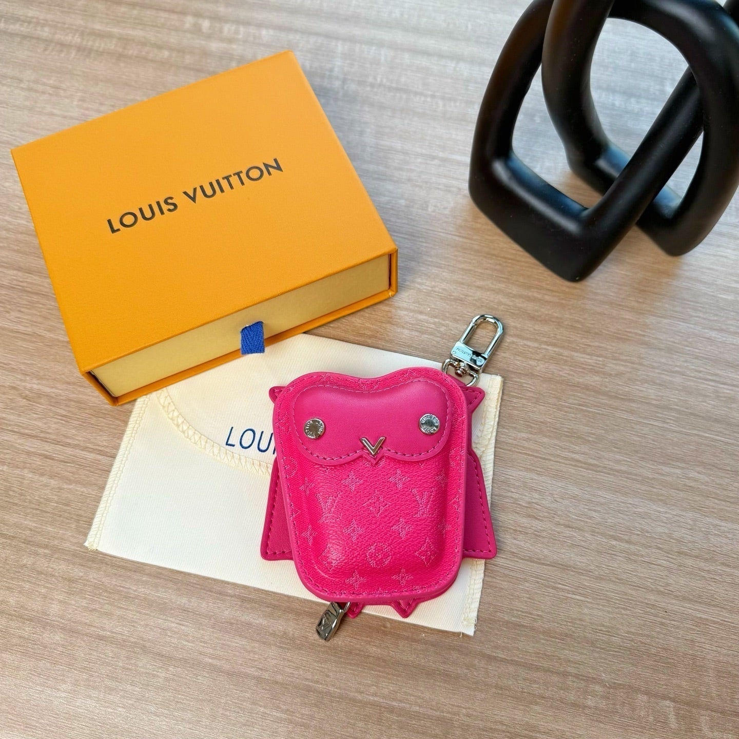 LV Owl Charm Canvas