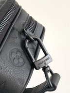 LV Nano Alpha 18.5 cm Black Monogram Embossed Shadow Cowhide