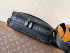 LV M46955 Alpha Messenger 24cm Monogram Embossed Shadow Cowhide