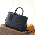 LV M30925 Porte-Documents Voyage NM Black Grain Leather