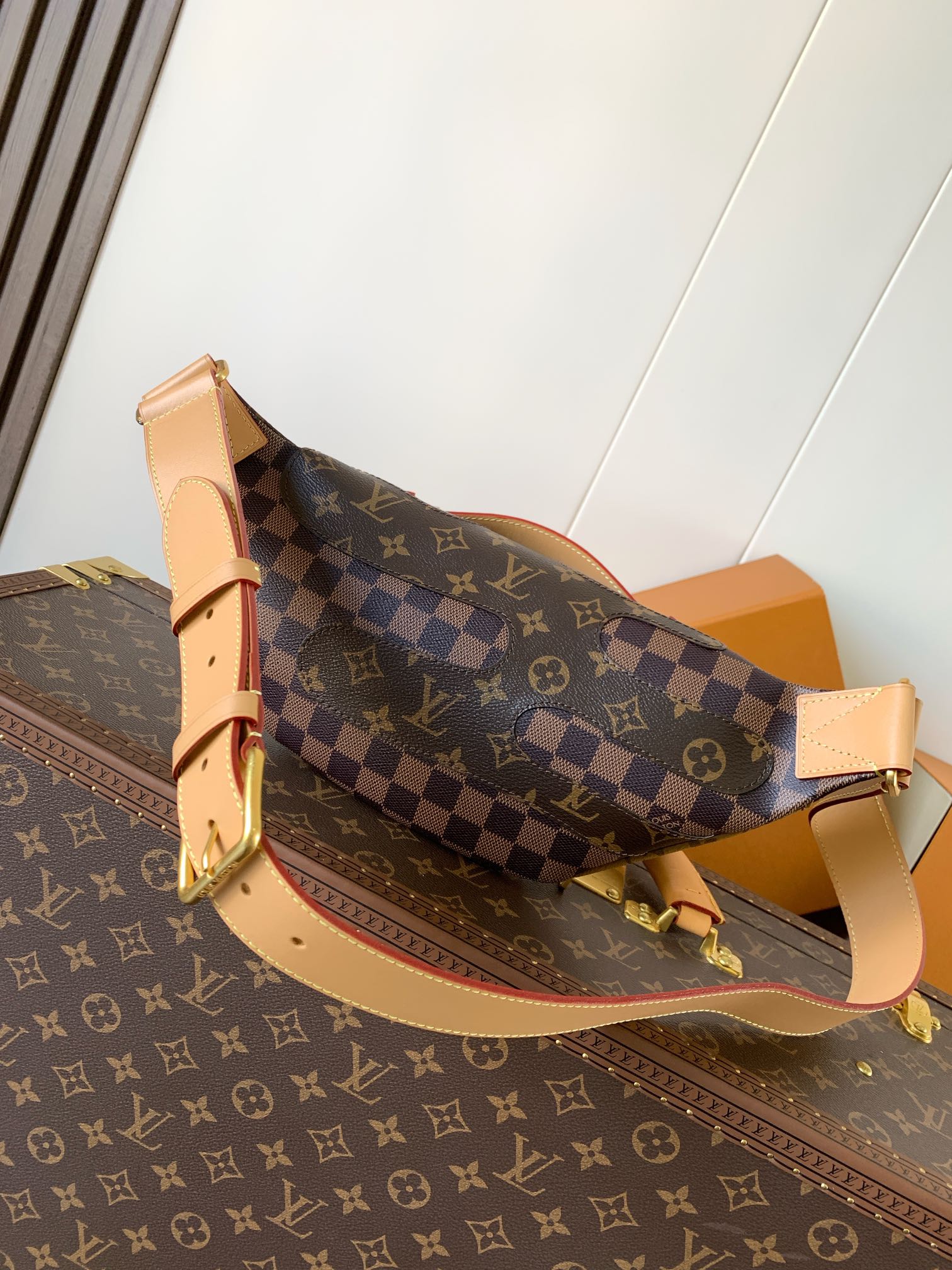 LV Rush Bumbag Brown Boro Monogram Landscape canvas & Cowhide