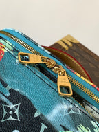 LV M24992 Surfin' Rush Bumbag Navy Blue Monogram Canvas & Calfskin GHW