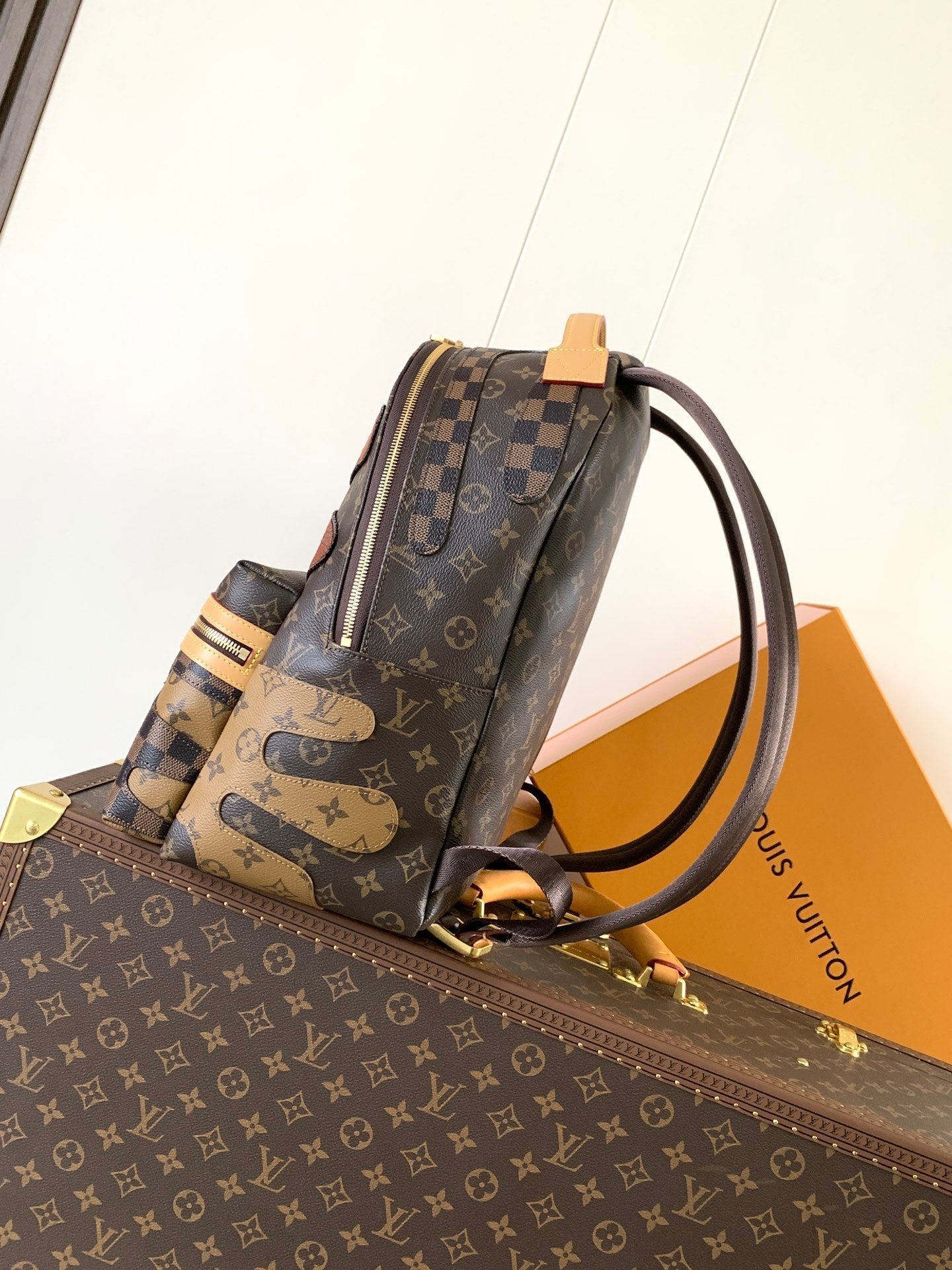 LV Discovery PM Backpack Brown Monogram Landscape Canvas