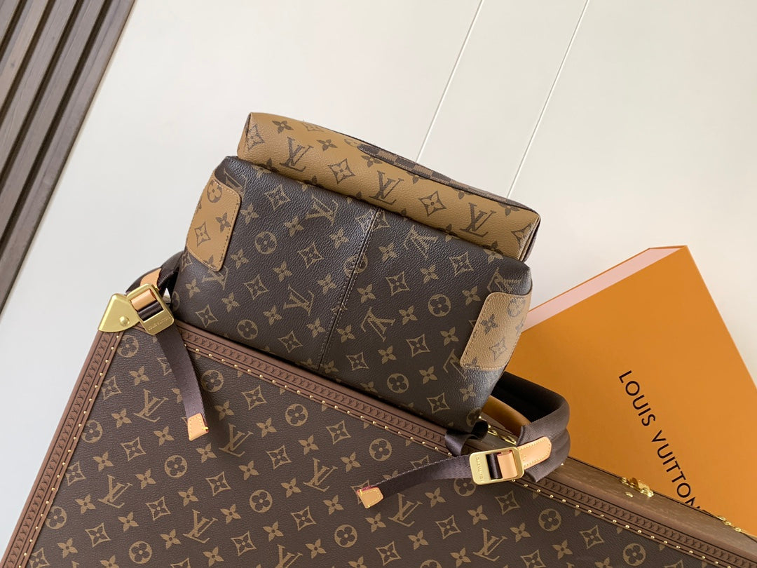 LV Discovery PM Backpack Brown Monogram Landscape Canvas
