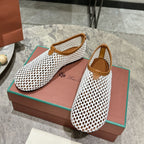 LP hollow knit ballet flats white 0rigin@l leather 379025
