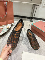 LP hollow knit ballet flats black 0rigin@l leather 379023