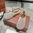 LP hollow knit ballet flats beige 0rigin@l leather 379024
